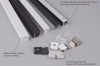 C010-B Series 17.5x14.5mm LED Strip Channel - Black/White Color Recessed Aluminum LED Profile housing for LED Strip