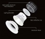 6W WiFi Smart LED Recessed Light Fixture - Anti-glare RGB+CCT LED Downlight - Smartphone Compatible - RF Remote Optional