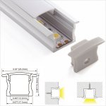 A003 Series 17x15mm LED Strip Channel - 17mm Wide Recessed Aluminum LED Profile With Flange