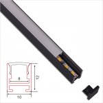 CX-A200 Series 10*12mm LED Strip Channel - Black Slim Suspended LED Aluminum Profile