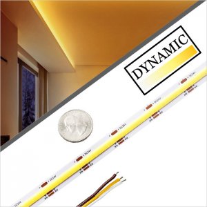 5m Tunable White COB LED Strip Light - COB Series LED Tape Light - 24V - IP20