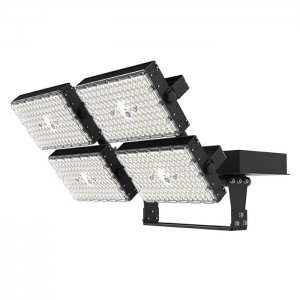 800W LED High Mast Light, 200Lm/W High uniformity Black Aluminum 4 Modules Waterproof Light