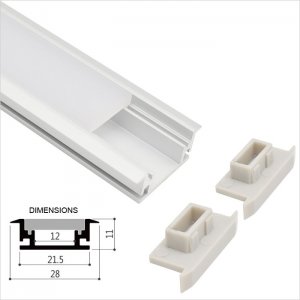 28x11mm Recessed Extrusions LED Strip Channel - LE2811 Series- Universal