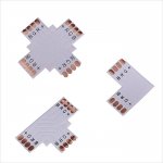 4-pin L-shape/ T-shape/ Cross-shape RGB LED Strip Connector (10-Pack)