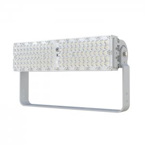 200W 38,000LM LED Flood Light, 1-10V Dimmable Bracket Rotatable Aluminum 7kg Module Area Light