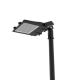 240W Pole Mounted LED Flood Light, 180Lm/w DLC adjustable IP66 LED Pole Flood Light Heads