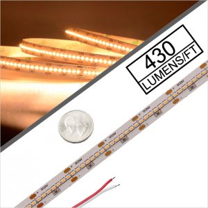 5m White High Density LED Strip Light - Ultra slim 2110 SMD LED Tape Light - High CRI - 24V - IP20