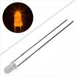 3mm Super Bright Yellow LED - 590 nm - 14 Degree Viewing Angle