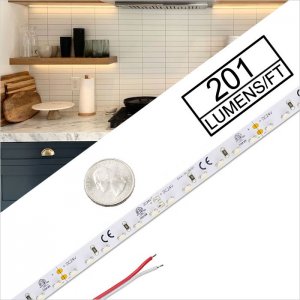 5m White LED Side Emitting Strip Light - 12V/24V - IP20 - 201 Lumens/ft