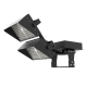 LED Area Flood Light Fixture 600W - 2 Module Black Rotatable 170Lm/W Outdoor Pole Uniform Illumination