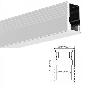 A116 Series 8*12mm LED Strip Channel - mini size slim recessed shallow linear led tape aluminium extrusion profile for 5mm LED Strip Lights