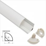 16x16mm LED Strip Channel - Corner - LG1616 Series