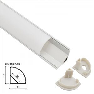 16x16mm LED Strip Channel - Corner - LG1616 Series