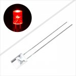 5mm Cylindrical Flat Top Red LED - 625 nm - T1 3/4 LED w/ 120 Degree Viewing Angle