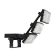 Black Stadium and Arena LED Flood Light 900W - 170Lm/W Pure aluminum Body 3 Module Rotatable Sport Light