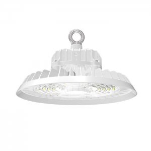 100W White UFO LED High Bay Light - Programmable Motion Sensor - 16000 Lumens - 320W MH Equivalent